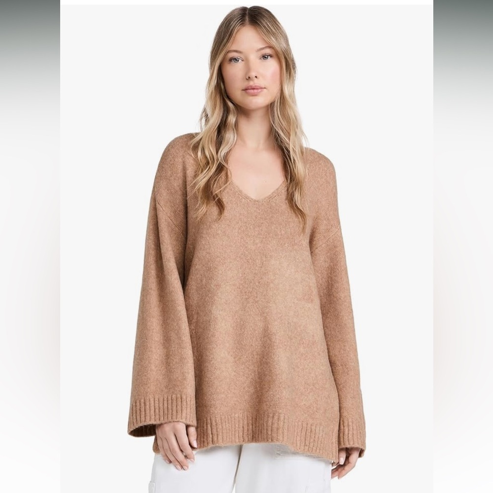 Z Supply Modern V-Neck Sweater, Size L